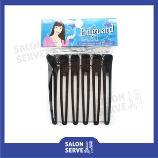 กิ๊บปากเป็ดขาเหล็ก Edguard ( เอ็ดการ์ด ) สีดำ 1 แพ็ค มี 6 ชิ้น