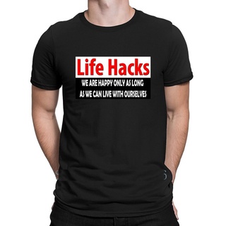 เสื้อยืดลําลอง แขนสั้น พิมพ์ลาย Life Hacks แฟชั่นฤดูร้อน สําหรับผู้ชาย ไซซ์ S - 6xlS-5XL