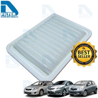 กรองอากาศ Toyota โตโยต้า Altis อัลติส 2008-2018,Vios วีออส 2007-2012,Yaris ยาริส 2009-2012 By D Filter (DA086N)