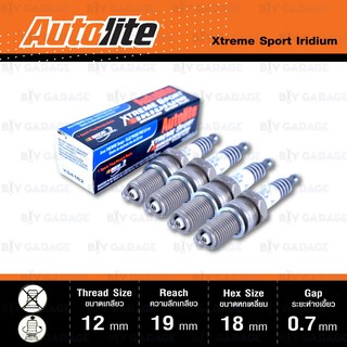 หัวเทียน AUTOLITE XS4162 ขั้ว IRIDIUM Xtreme Sport 4 หัว ใช้แทน DCPR8E / DCPR8EIX / DCPR9E / DCPR9EIX