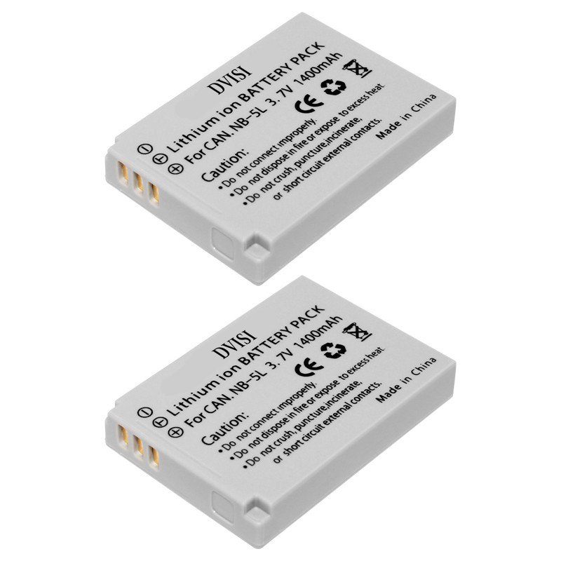 2ชิ้น/ล็อต1400MAh 3.7V NB-5L NB 5L NB5L ชาร์จกล้อง Li-Ion สำหรับ Canon 900 Ti SD790คือ SD950 SD900 S