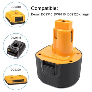 Turpow 3500mAh Ni-MH Replacement Battery for Dewalt 9.6V Battery DW9062 Dw9061 DW926 DC750KA DW955K DW955 DW926K-2 DW926