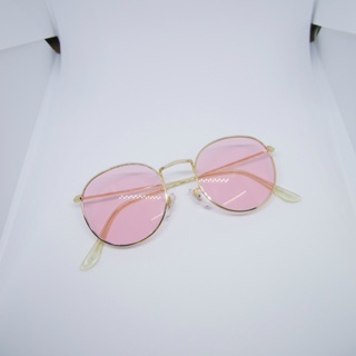 แว่นตา color lens ชมพูใส