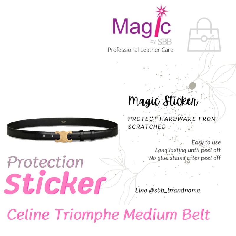 ฟิล์มกันรอย สติ๊กเกอร์กันรอย Celine Triomphe Medium Belt Logo ร้านคนไทย สินค้าคนไทย