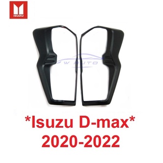 ฝาครอบไฟท้าย ครอบไฟท้าย Isuzu All New D-Max 2019-2020 DMAX สีดำด้าน อีซูซุ ดีแม็กซ์ ครอบไฟ ของแต่งไฟ 2021 ไฟท้าย 2022