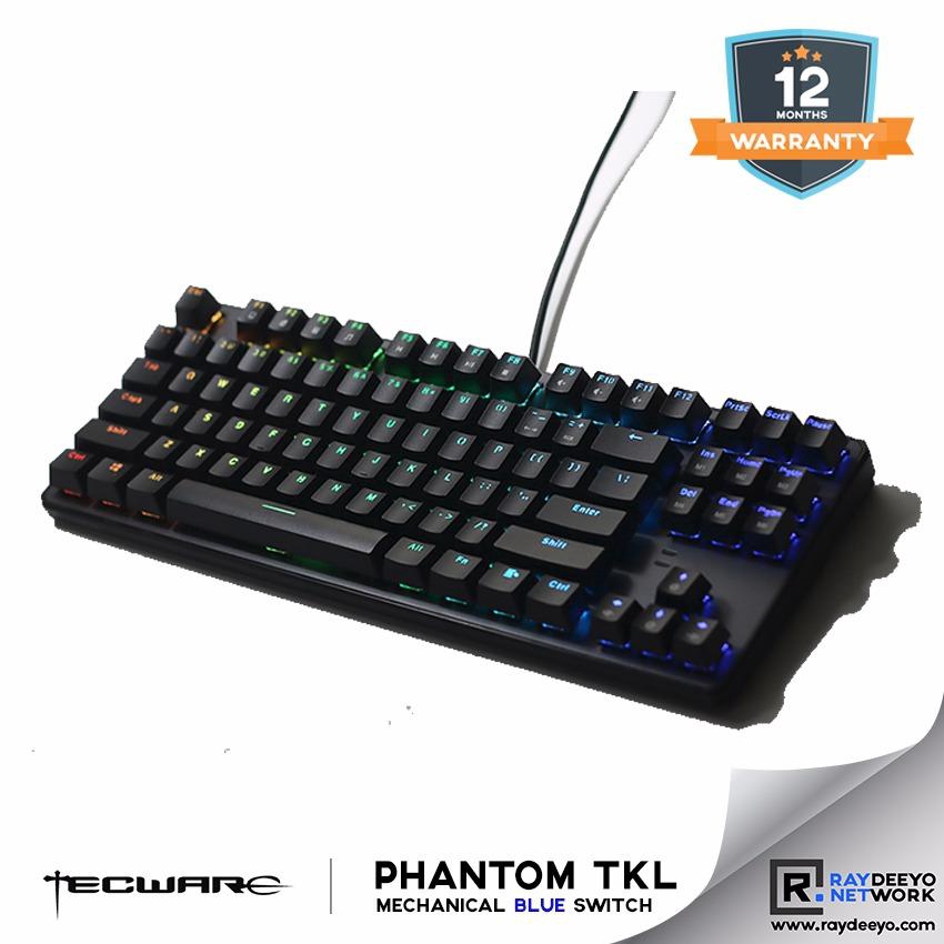 Tecware Phantom TKL RGB 2020 (สวิตช์สีฟ้า) คีย์บอร์ดเกมมิ่ง [สวิตช์สีฟ้า Outemu]