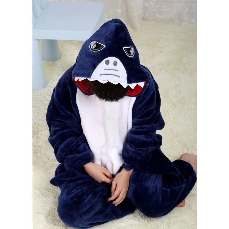 [มี COD] ชุดนอนมาสคอต เด็ก ฉลาม (shark)
