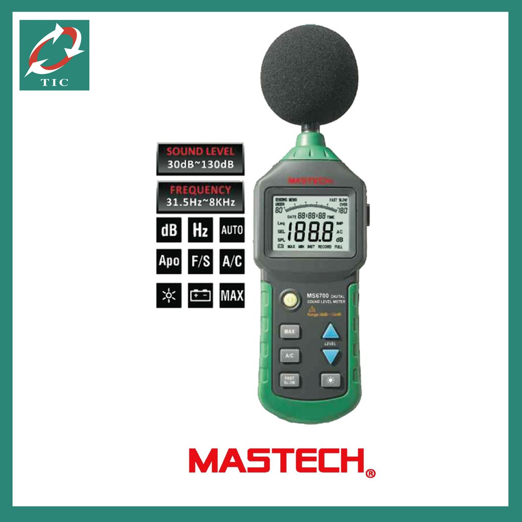 MASTECH รุ่น MS6700 วัดระดับความดังของเสียง (Sound Level Meter)