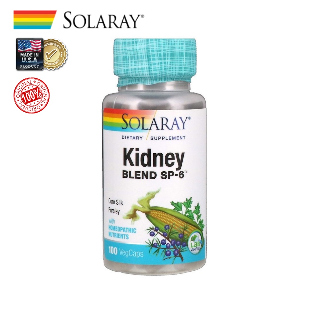 [พร้อมส่ง] Solaray, Kidney Blend SP-6 สมุนไพรบำรุงไต (100 แคปซูล)