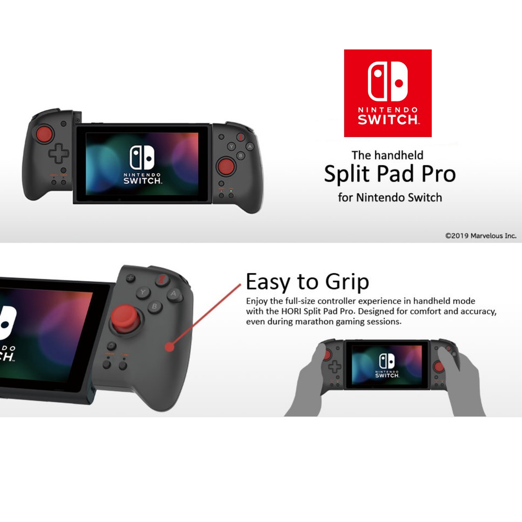 Hori Split Pad Pro Grip Controller for Nintendo Switch (Accessories ...