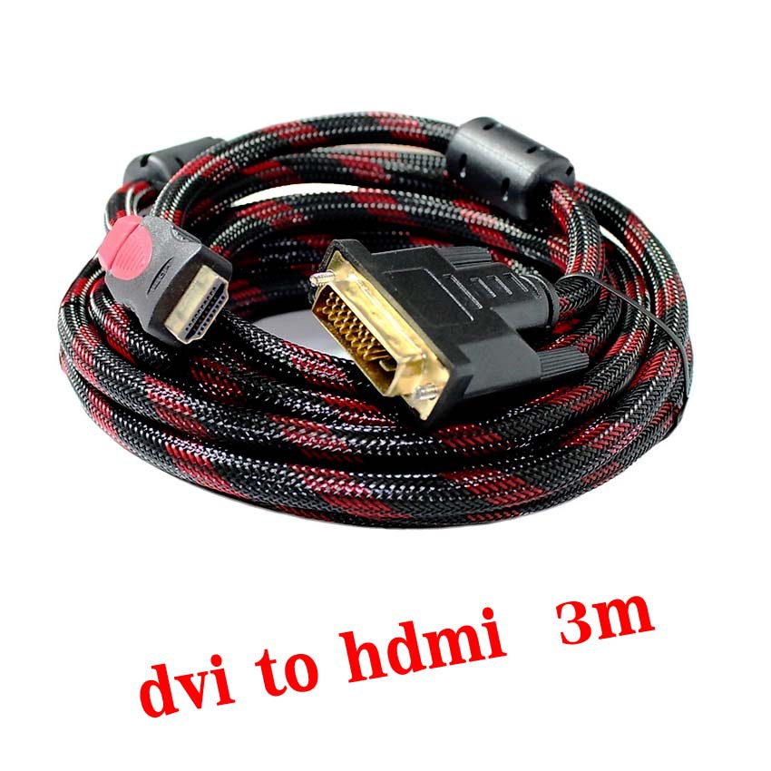 SALE สาย HDMI TO DVI CABLE 3M (BLACK) #คำค้นหาเพิ่มเจลทำความสะอาดฝุ่น Super Cleanสาย AC PoWer1.8 G-LINGการ์ดรีดเดอร์ Card Readerสายต่อจอ Monitorสายชาร์จกล้องติดรถยนต์