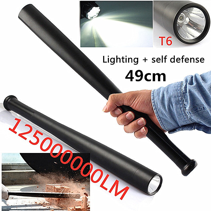 ใหม่ ไฟฉายเบสบอล Led T6 อเนกประสงค์ ป้องกันตัวเอง สําหรับกลางแจ้ง 2023