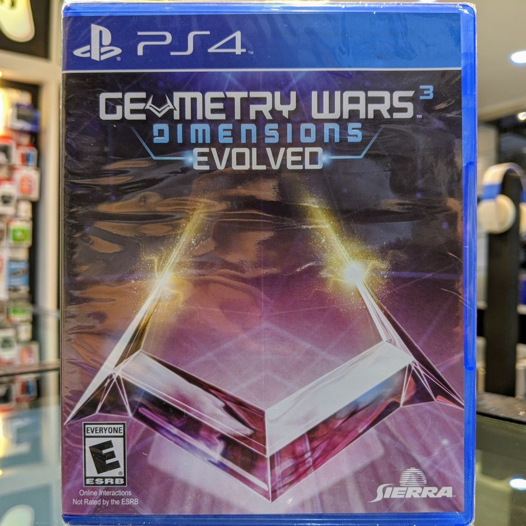 (ภาษาอังกฤษ) มือ1 Geometry Wars 3 Dimensions Evolved แผ่นเกม PS4 แผ่นPS4 (เล่น2คนได้ เกมยานยิง indy shooting)