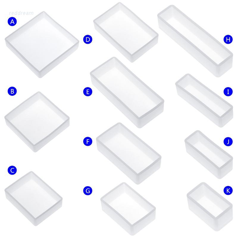 Silicone Mold DIY Square Rectangle Exopy Resin Mirror  Jewelry Decoration