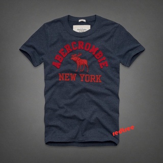 [S-5XL]Abercrombie เสื้อยืด คอกลม ผ้าฝ้าย สําหรับผู้ชาย