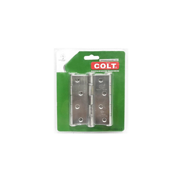 บานพับ 4"X3" COLT #289 STAINLESS STEEL P3 | COLT | COLT #289 บานพับประตู อุปกรณ์ประตู ประตูและหน้าต่