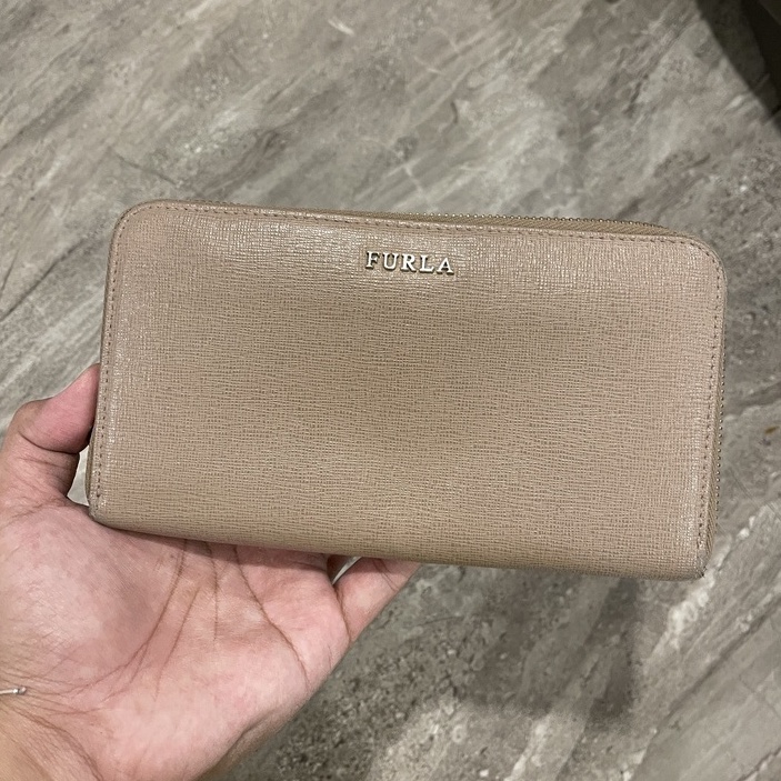 [ของแท้ มือสอง] [ส่งฟรี]  FURLA  กระเป๋าสตางค์ ผู้หญิง กระเป๋าสตางค์ ผู้หญิง กระเป๋ามือสอง แท้ ใบยาว