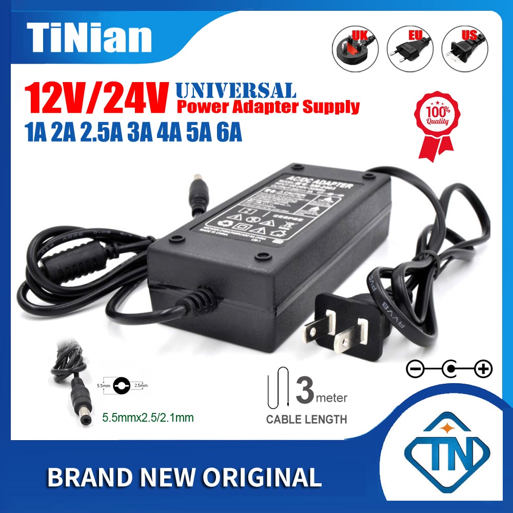 12V 24V 1.5A 2A 2.5A 3A 4A 5A 6A AC/DC Power Adapter สําหรับ LED Strip Light Water Ionizer Purifier กล้องวงจรปิดความปลอดภัย Ip/AHD/Analog กล้อง