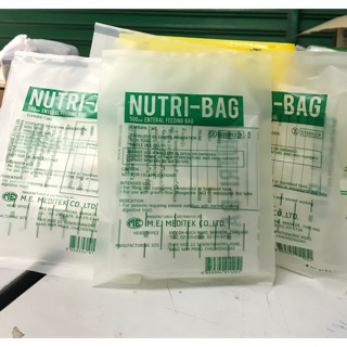 NUTRI-BAG ถุงใส่อาหารเหลว 500mL สำหรับผู้ป่วยที่ให้อาหารทางสายยาง แพ็ค10ชิ้น พร้อมส่ง!!