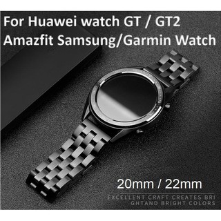 Luxury Huawei Watch GT / GT2 pro 2e สายนาฬิกา Samsung Galaxy active2 2 Honor Magic Straps Garmin Watchband Stainless St（