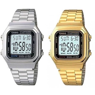 นาฬิกาผู้ชาย Casio รุ่น A-178WGA-1A สีทอง A-178WA-1A สีเงิน ของแท้100% ประกันศูนย์ CASIO 1 ปี จากร้าน henghengwatch