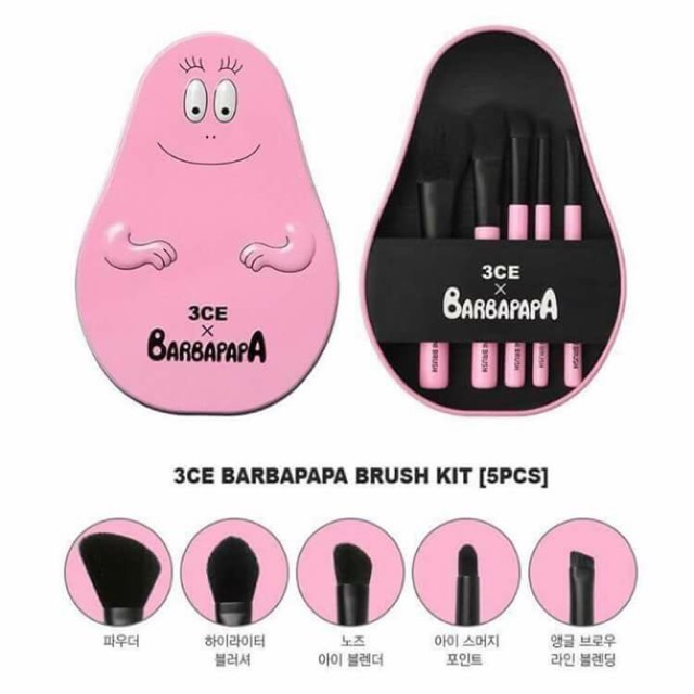 3CE x Barbapapa Brush Kit เซทแปรงแต่งหน้า (มิลเลอร์)