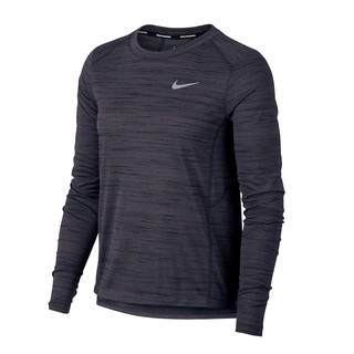 เสื้อวิ่งแขนยาว ผ้าเบาสบายNikeของแท้ รุ่นWomens Miler Slub LX Long Sleeve (CJ5526-010)