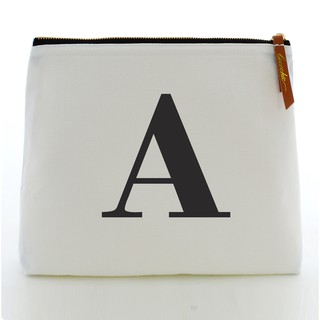 กระเป๋า ALPHABET MAKEUP BAGS LARGE WHITE “A”