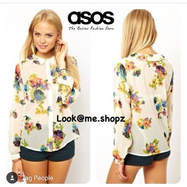 Asos : Beige Floral Shirt