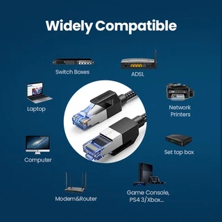 Ugreen 5m สายแลน เครือข่ายอีเธอร์เน็ต ไนลอนถัก Cat8 40Gbps 2000Mhz สําหรับแล็ปท็อป Ps 4 Router Rj45