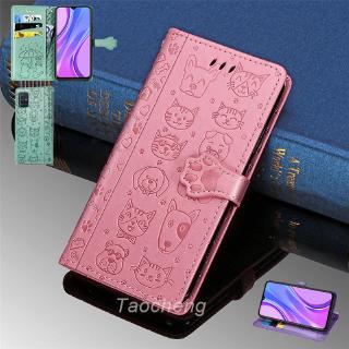 เคสโทรศัพท์หนังผ้าฝาพับกระเป๋าสตางค์ Samsung Galaxy A31 A51 A71 S20 Plus Ultra Phone Case Cute Cat Dog 3D Pink Leather Shockproof Card Slot Wallet Flip Cover Soft Casing Stand Holder With Lanyard