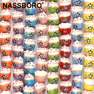 10pcs Cat Shape Straight Hole Ceramic Beads  Loose Beads For Jewelry Making Bracelets DIY Jewelry Accessories