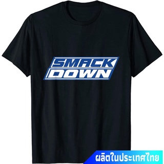 มวยปล้ำอาชีพ มวย มวยปล้ำลีก อเมริกา WWE SmackDown Retro Graphic T-Shirt คอกลม แฟชั่น  ผ้าฝ้ายแท้ เสื้อยืด ผ้าฝ้ายแท้