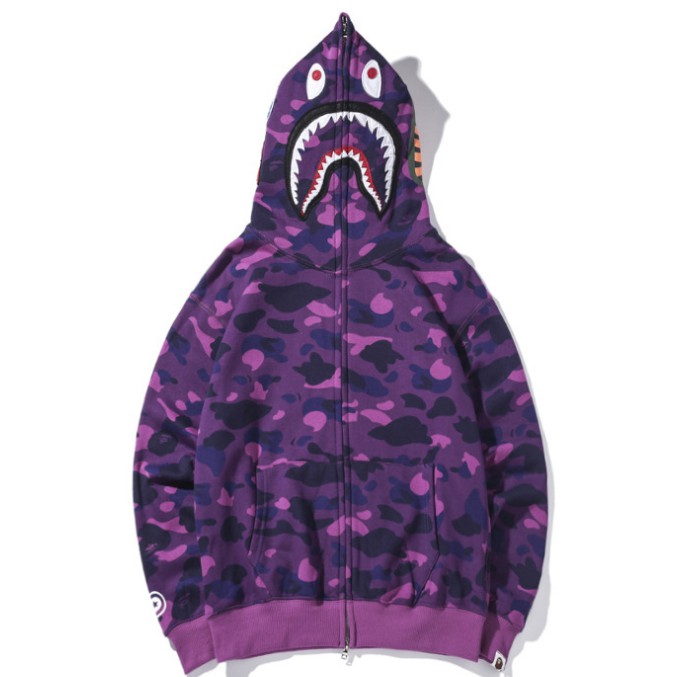 BAPEe เสื้อแจ็คเก็ตคลุมด้วยผ้าแบบลำลองสำหรับบุรุษและสตรีแบบใหม่ส่องสว่าง - รูปที่ 2