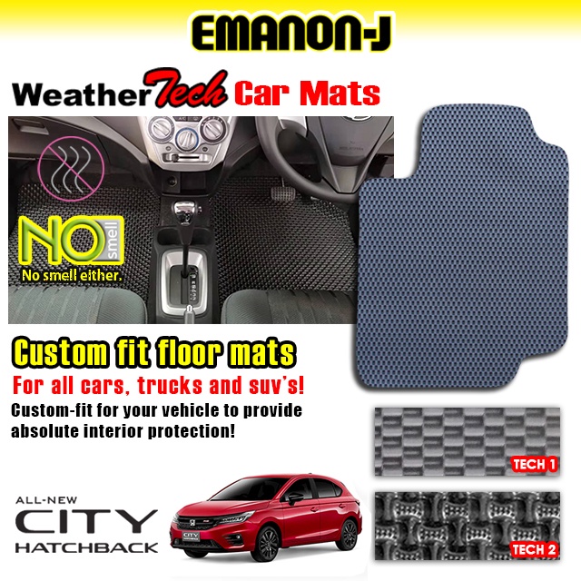 Emanon-J Weather Tech สําหรับ Honda City RS HatchBack 2022 Karpet Car Mat City RS / ALL NEW CITY / R