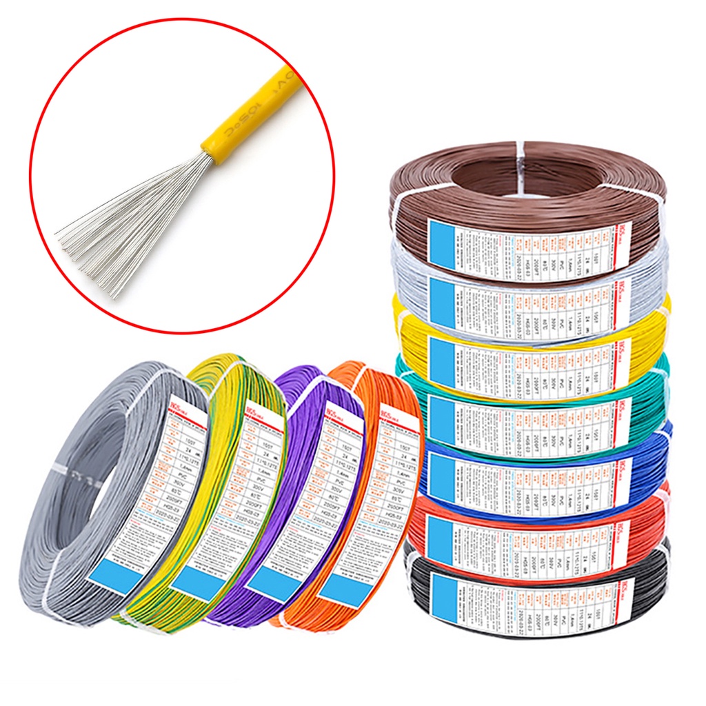 18AWG ยืดหยุ่น Stranded PVC สายไฟ UL1007 สายไฟทองแดงสีดําสีแดงสีเหลือง