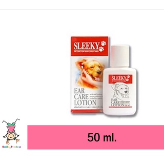 Sleeky Ear cleaning Lotion for Dogs 50 ml. โลชั่นเช็ดทำความสะอาดหูสุนัข