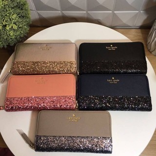 KATE SPADE  LONG WALLET กระเป๋าสตางค์ใบยาวรุ่นใหม่ล่าสุดหนัง Saffiano