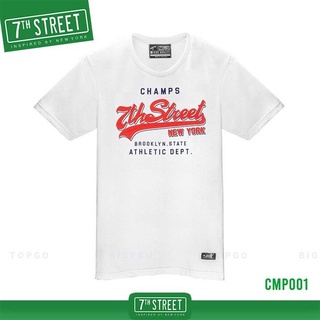 7th Street เสื้อยืด แนวสตรีท รุ่น Champs ( ขาว - ดำ ) CMP001 , CMP002 ของแท้