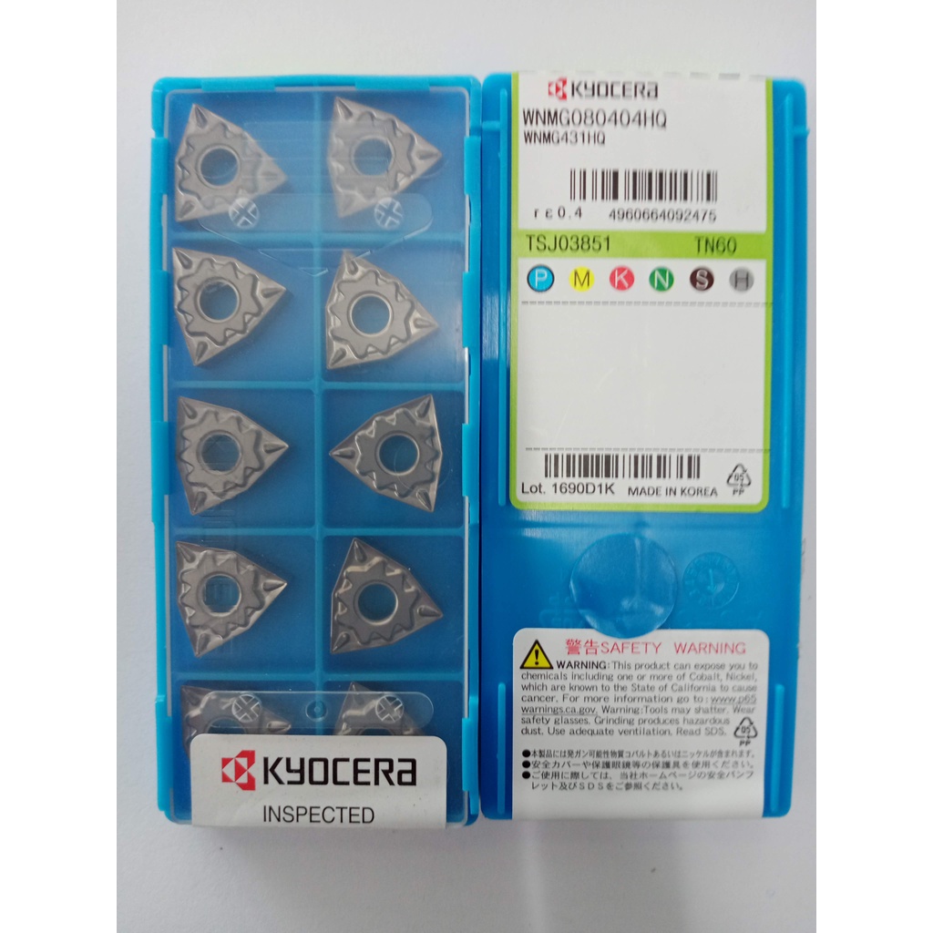 KYOCERA WNMG080404HQ TN60 Carbide Insert อินเสิร์ท คาร์ไบด์ สินค้าลดราคา มีจำนวนจำกัด ของแท้100%