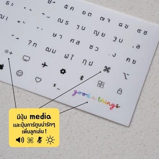 [โค้ดคุ้มลด 20%] Sticker Keyboard สติกเกอร์ คีย์บอร์ด ภาษาไทย Die cut sticker รุ่นไดคัท (ตัดวงกลมให้เเล้ว) sticker thai