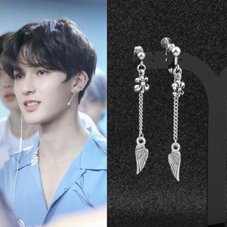 Korean Style Tassel Wings Zhu Zhengting Drop Dangle Chain Earrings