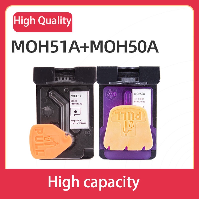 Hp Gt51 เข้ากันได้  HP Printhead GT51/GT52/GT53 JB06AA(M0H51A, M0H503/GT51, GT52) ,  Black /Color X4