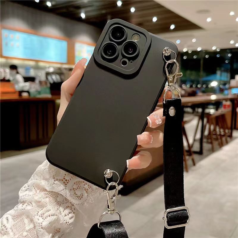 เคสโทรศัพท์มือถือซิลิโคน TPU แบบนิ่ม กันกระแทก ลายดวงตานางฟ้า มีสายคล้อง สําหรับ 6 6G 7 8 SE 2020 7p 8p X XS XR XsMax 11 12 13 Pro 11 12 13 Pro Max