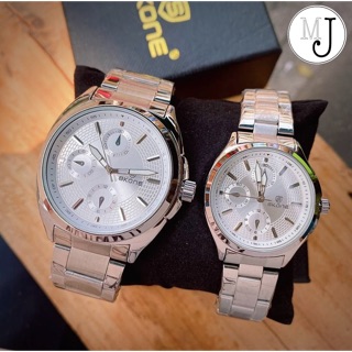 SKONE ของแท้ 100% นาฬิกาคู่  Sale !!! ( ได้2 เรือน ตามรูป ) Silver White Color