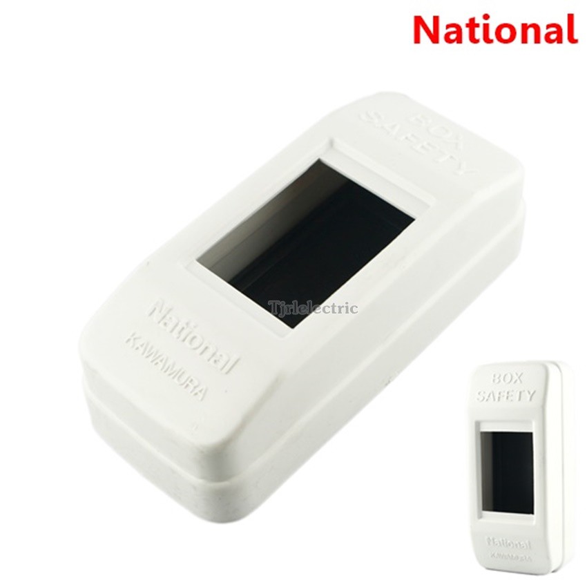 National กล่องเบรกเกอร์ 2P (ขนาด 2*4.7*1.3 นิ้ว) รุ่น Safety สีขาว **