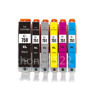 [สต็อกประเทศไทย] compatible PGI-750XL 751XL for Canon Print Ink Cartridge for PIXMA iP7270 iP8770 iX6770 iX6870 MG5470