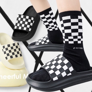 รองเท้าแตะเด็ก Checker hipster น้ำหนักเบา ใส่สบาย ทรงอุ้มเท้าดีมาก นิ่ม ใส่สบาย(SHOES54)