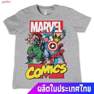 เสื้ gothic เสื้อยืดแขนสั้น VLbw New.nice.perfect.Marvel Comics Characters Superheroes 100% Cotton Short Sleeve Mens T-