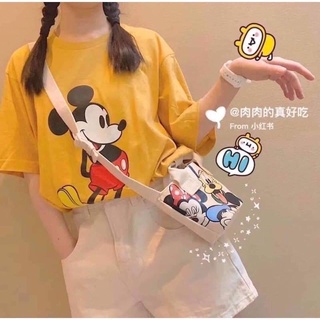 น่ารักกระทัดรัด ZARAXMICKEY mini canvas cross body